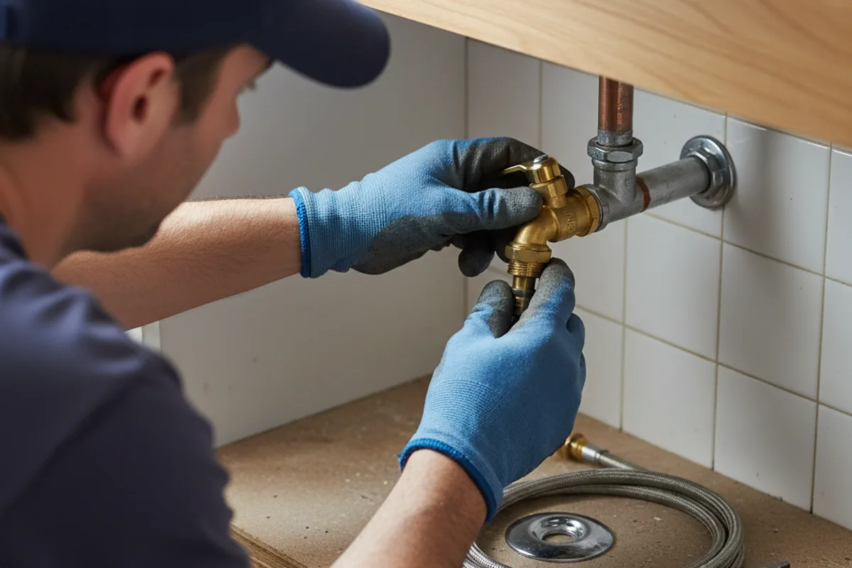 Shutoff valve and fitting work during Burst Pipe Repair in Point Clear